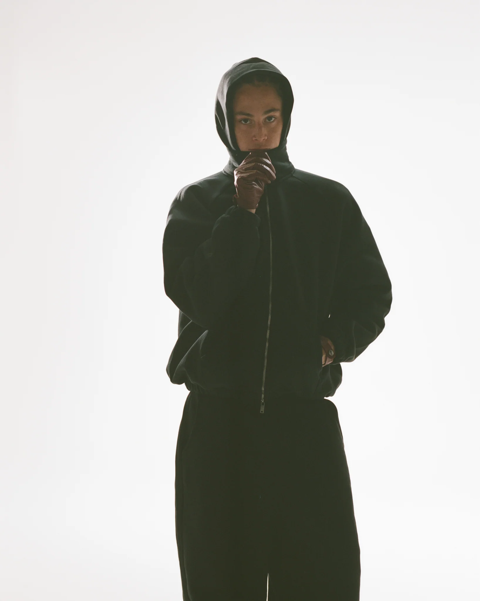COZY TRACK JACKET - BLACK - Image 3