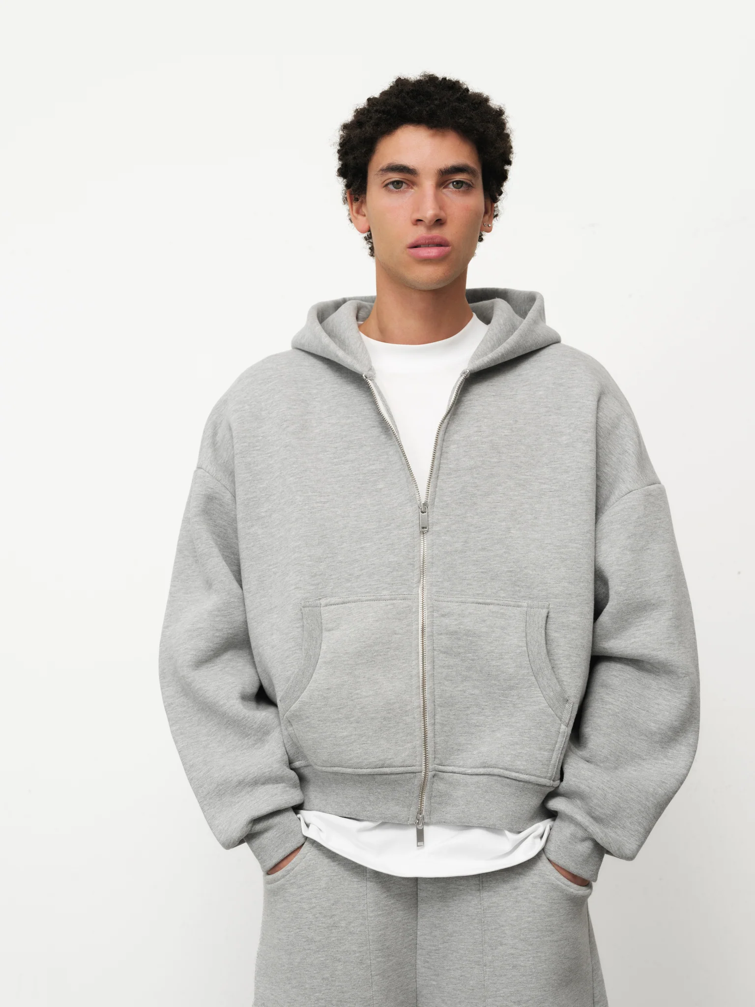 COZY ZIP UP - GREY - Image 3