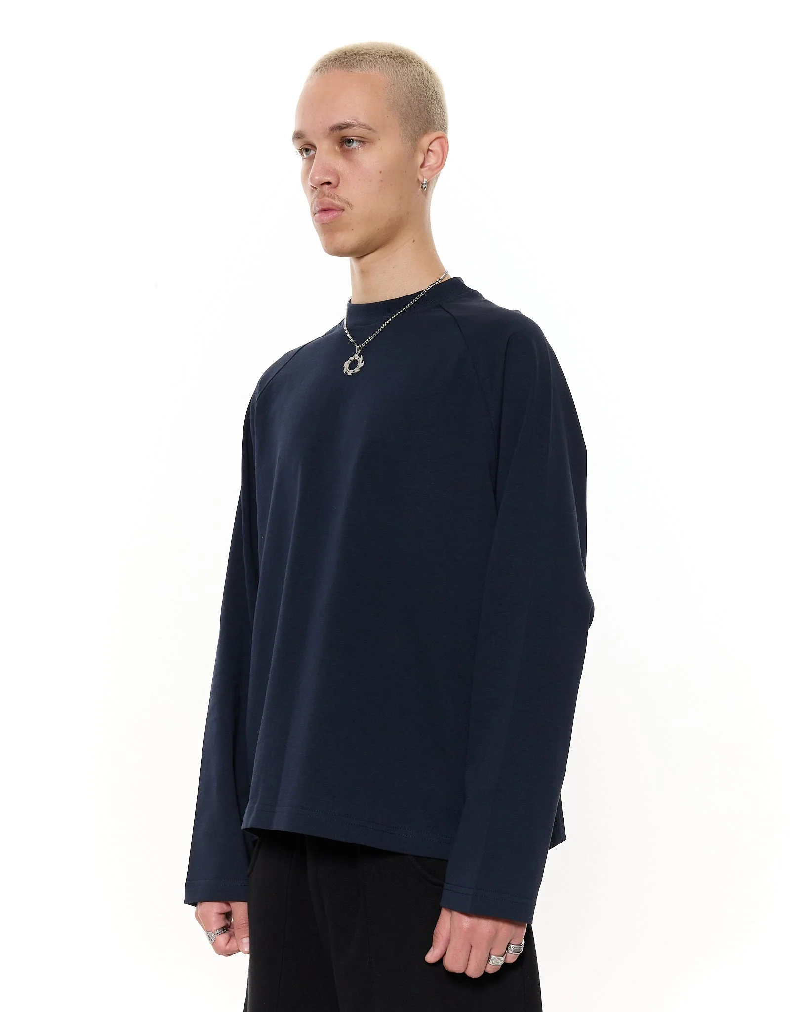 Long Sleeve T-Shirt - Navy - Image 3