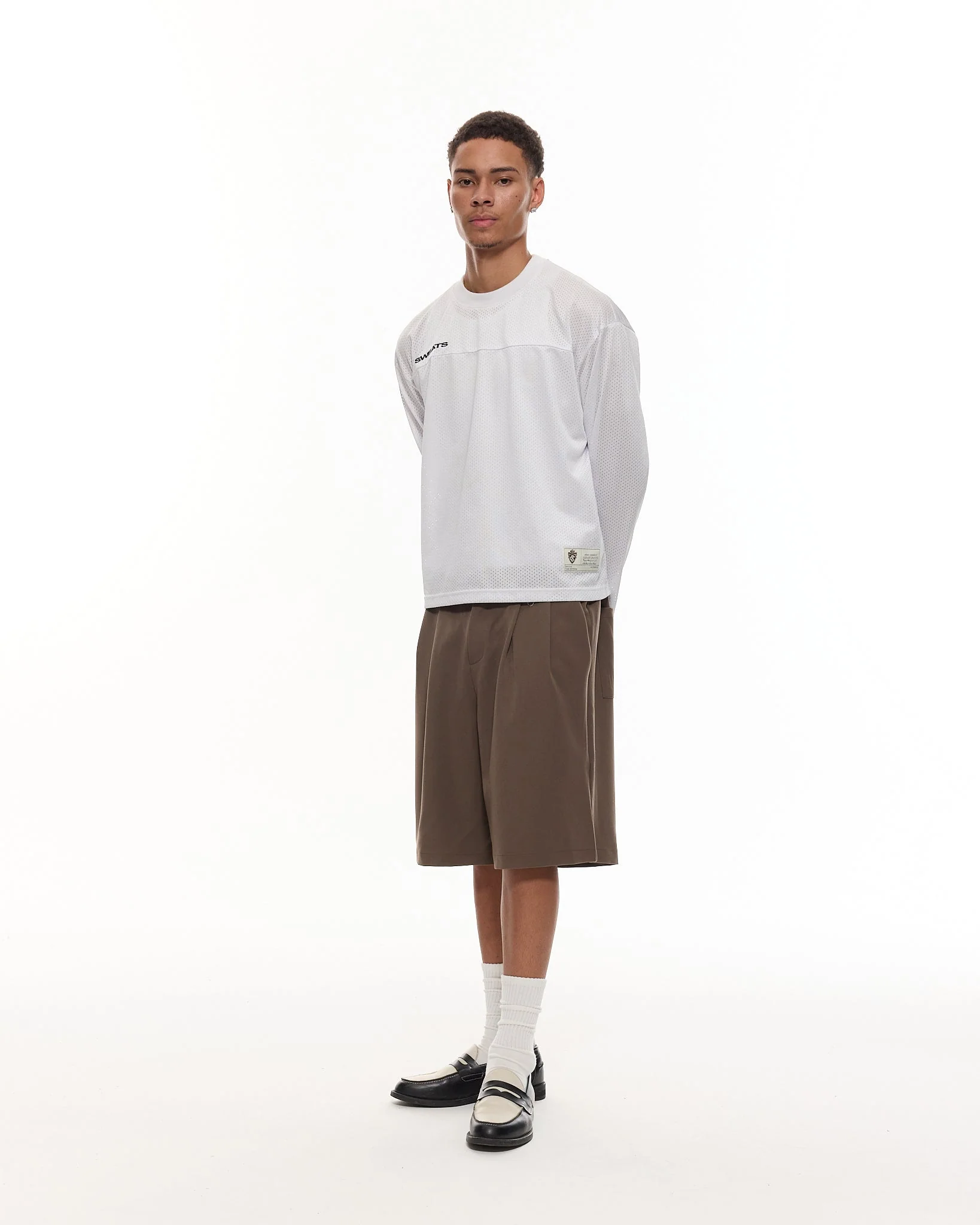 PLEATED SHORTS - BROWN - Image 6