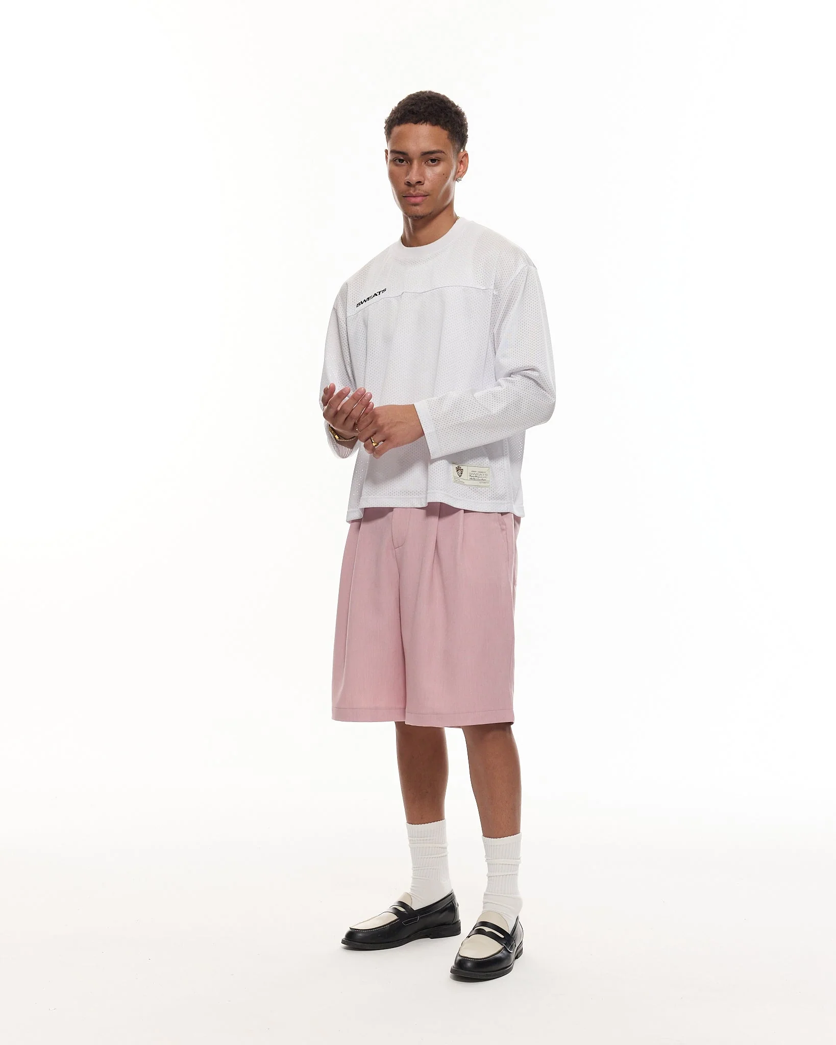 PLEATED SHORTS - PINK - Image 4