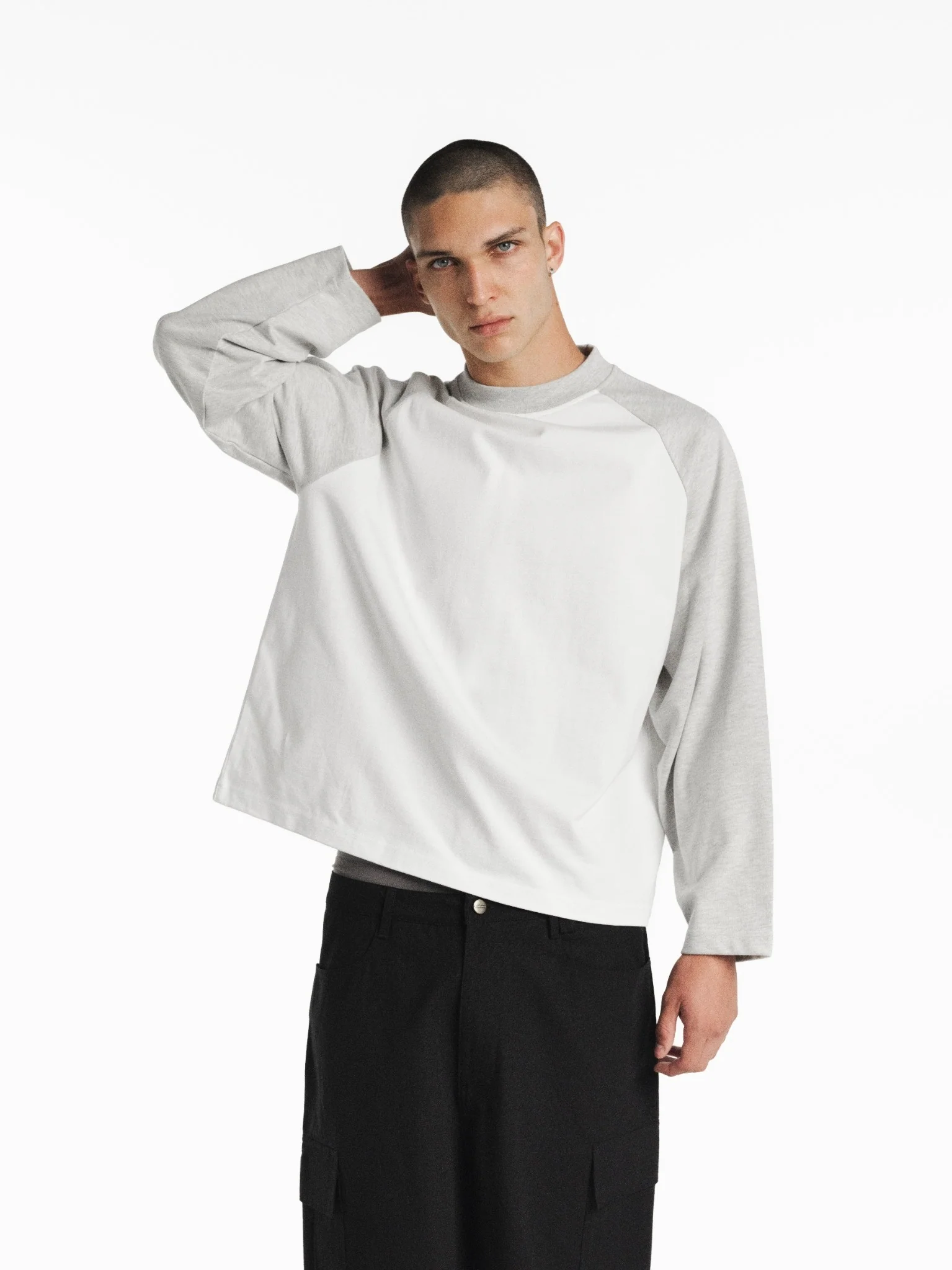 RAGLAN LS T-SHIRT - WHITE/ARCTYC - Image 5