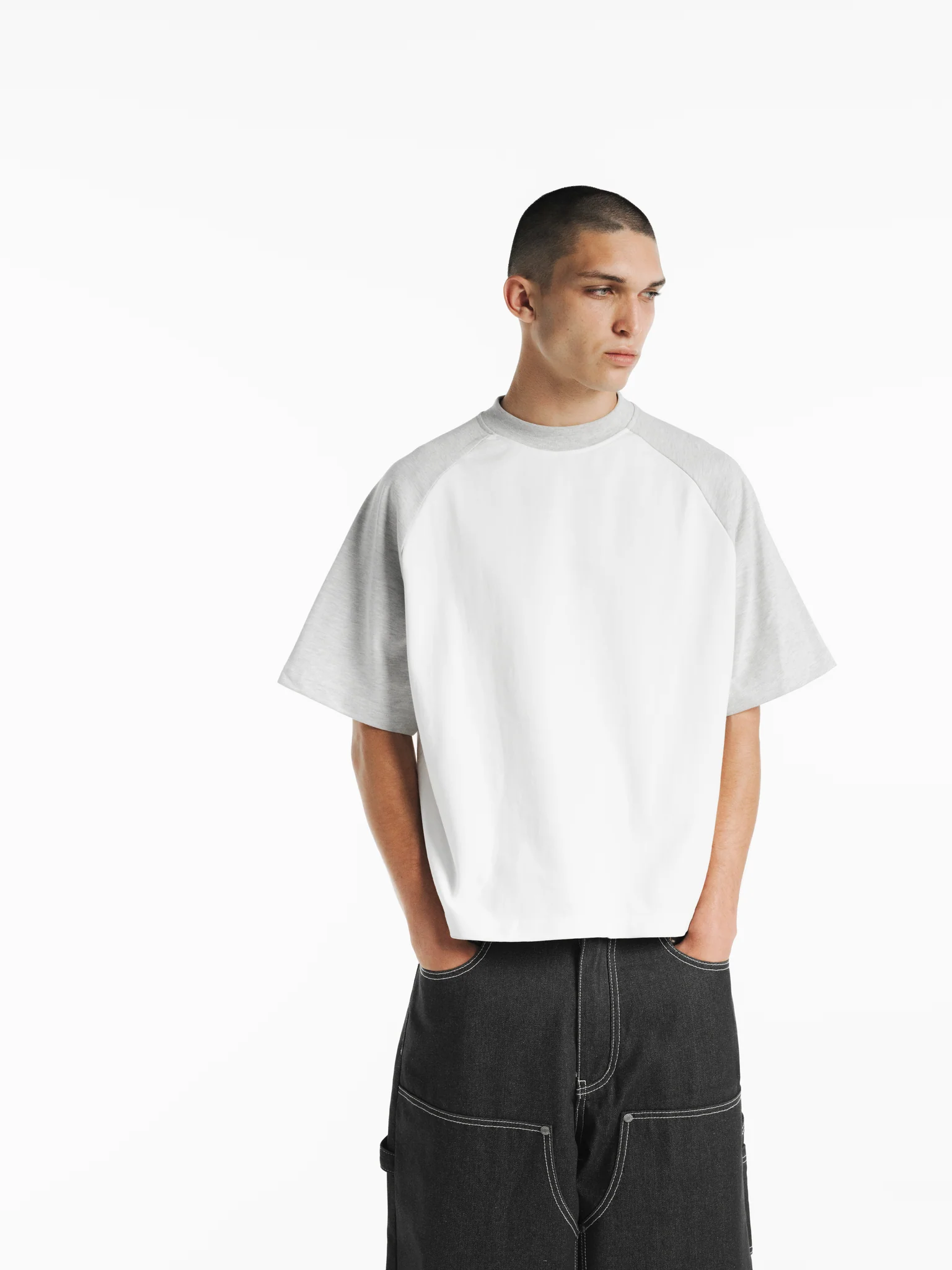 RAGLAN SS T-SHIRT - WHITE/ARCTYC - Image 3