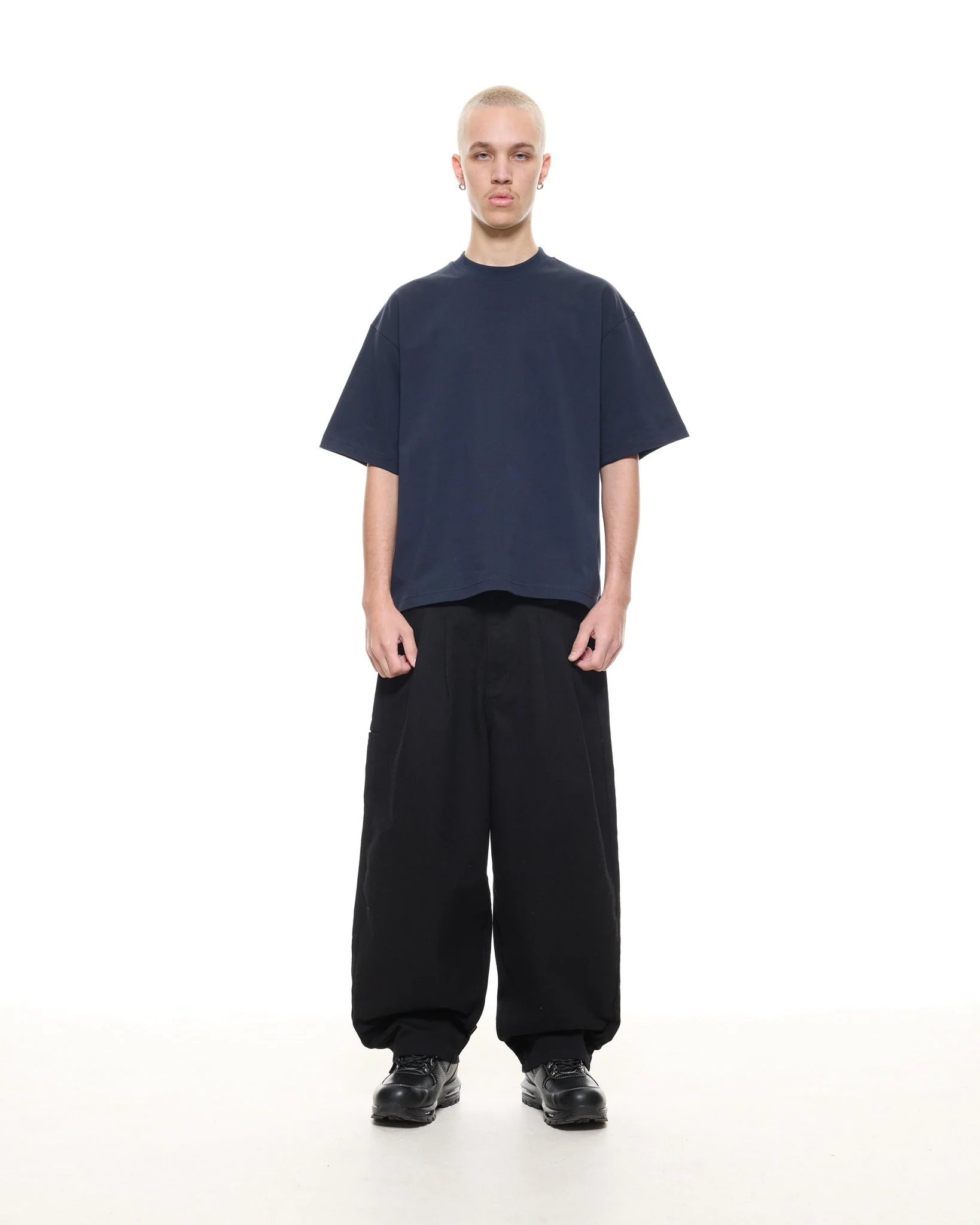SIGNATURE BLANK T-SHIRT - NAVY - Image 4