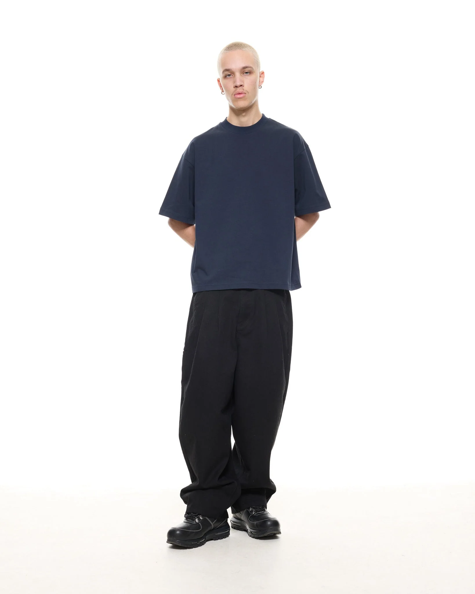 SIGNATURE BLANK T-SHIRT - NAVY - Image 5