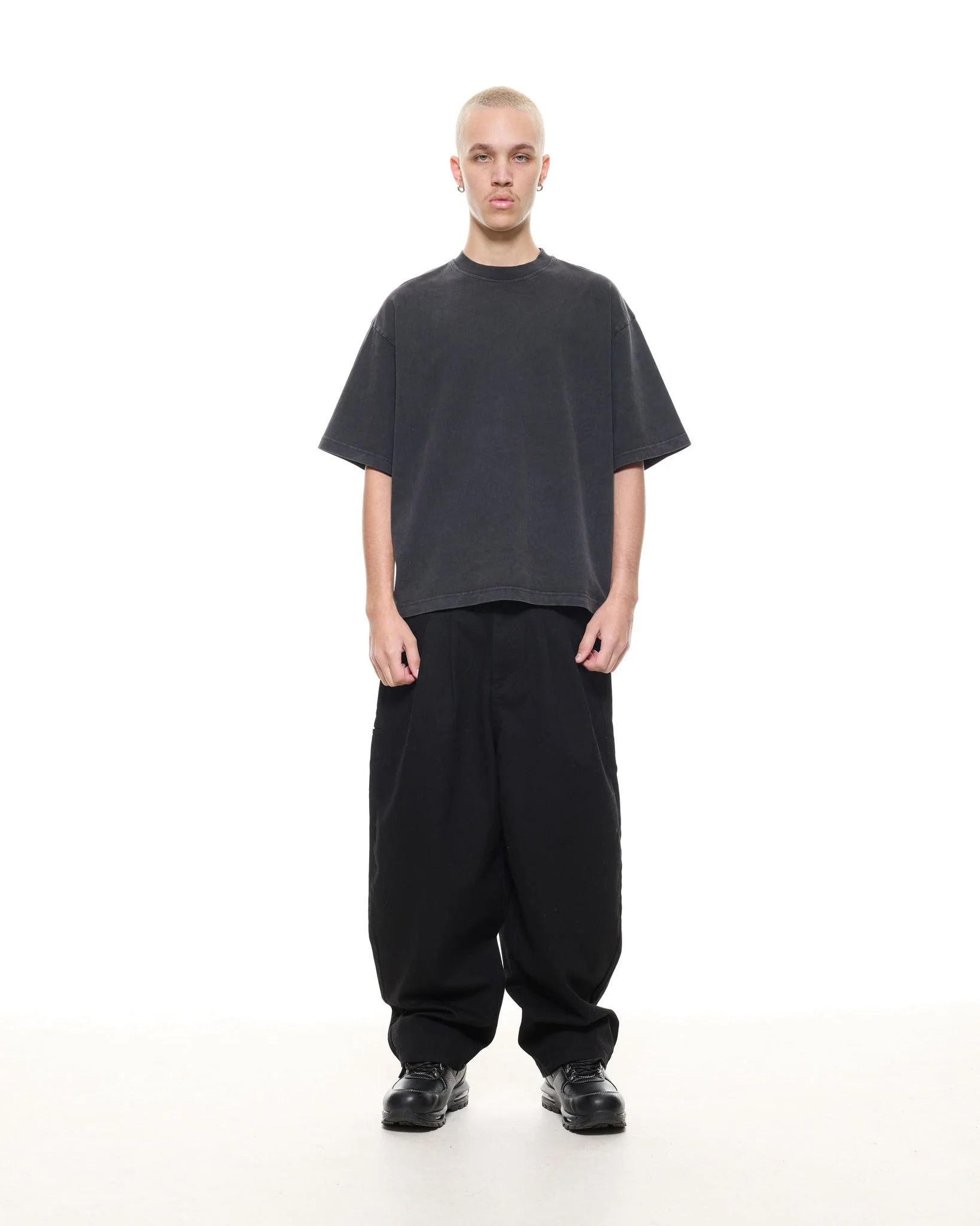 SIGNATURE BLANK T-SHIRT - WASHED BLACK - Image 2