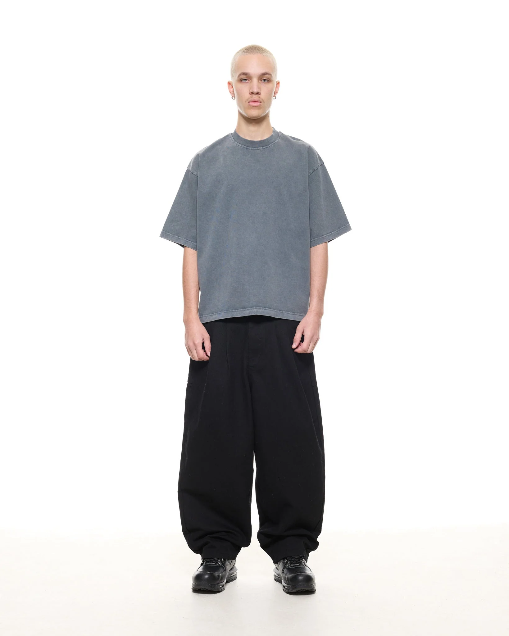 SIGNATURE BLANK T-SHIRT - WASHED GREY - Image 4